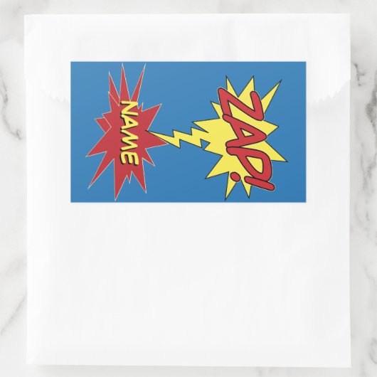 Sonderaufkleber ZAP! Rechteckiger Aufkleber (Tasche)