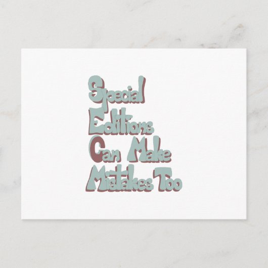 Sonderauflagen können auch Fehler machen Feiertagspostkarte (Vorderseite)