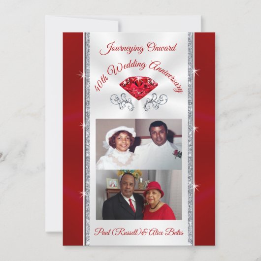 Sonderauftrag 40 Jahre Anniversary Einladungen Ali (Vorderseite)