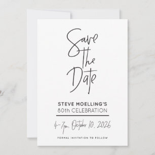 SONDERAUFTRAG 80. Geburtstag von Steve Save The Date