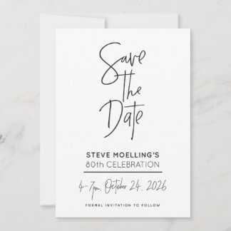 SONDERAUFTRAG 80. Geburtstag von Steve Save The Date