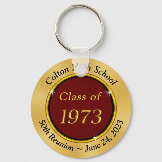 Sonderauftrag Crimson, Gold Black Class von 1973 Schlüsselanhänger (Vorderseite)