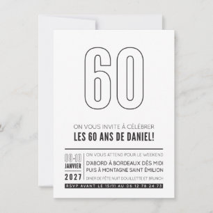 SONDERAUFTRAG Daniels 60. Geburtstagsfeier Einladung
