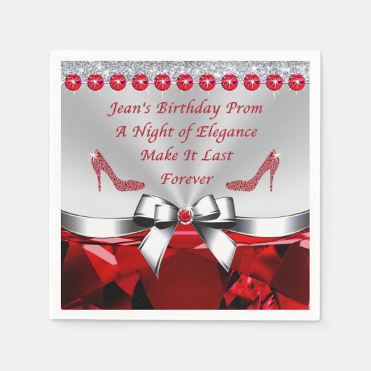 Sonderauftrag für Jean, 64. Geburtstag Napkins Serviette (Vorderseite)