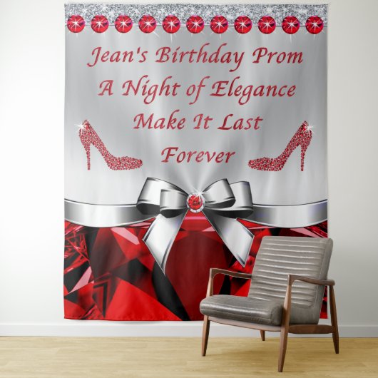 Sonderauftrag für Jean, Ruby Birthday Hintergrund Wandteppich (Beispiel)