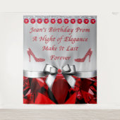 Sonderauftrag für Jean, Ruby Birthday Hintergrund Wandteppich (Vorderseite)