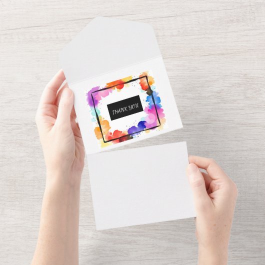 Sonderausdruck Hochzeit Einladende Leinwand All In One Einladung (Abreißtisch)