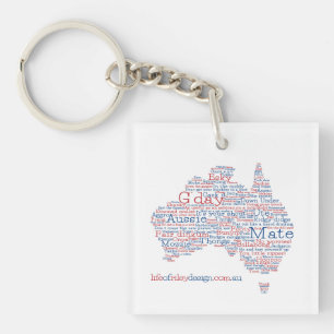 Sonderausgabe Aussie Slang Keyring Schlüsselanhänger
