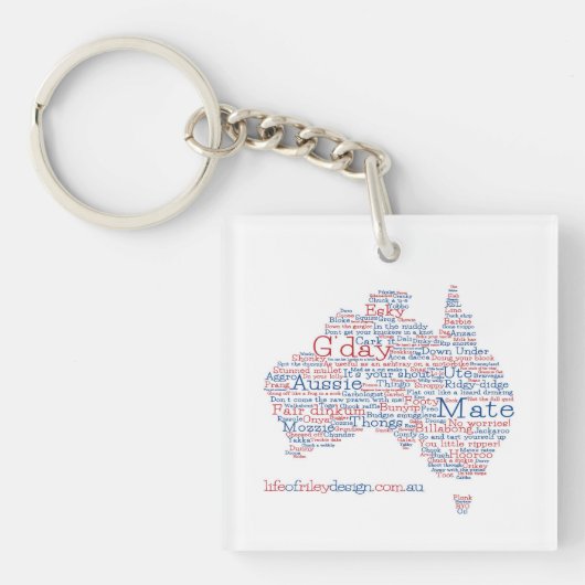Sonderausgabe Aussie Slang Keyring Schlüsselanhänger (Vorderseite)