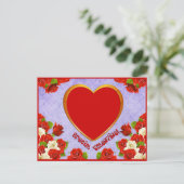 Sonderausgabe, Rose und Bilderrahmen Feiertagspostkarte (Stehend Vorderseite)