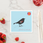 Sonderausgabe Trikolierter schwarzer Vogel Serviette (Beispiel)