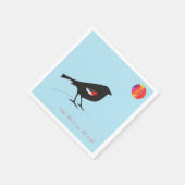 Sonderausgabe Trikolierter schwarzer Vogel Serviette (Ecke)