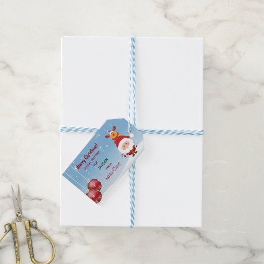 Sonderausgabe vom Weihnachtsmann, Rudolph Geschenkanhänger (Mit Garn)