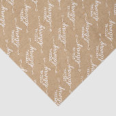 Sonderausgabe Word Art Imitate Rustic Brown Kraft Seidenpapier (Ausschnitt)