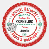 Sonderauslieferung: Rotes Umweltzeichen für Kinder Runder Aufkleber (Vorderseite)