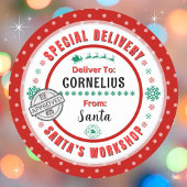 Sonderauslieferung: Rotes Umweltzeichen für Kinder Runder Aufkleber