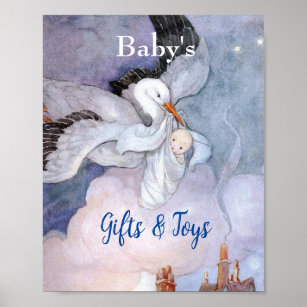 Sonderauslieferung Stork Baby Shower Books & Toys Poster