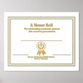 Sonderauszeichnung für akademische Studien Foliendrucke (Vorderseite)