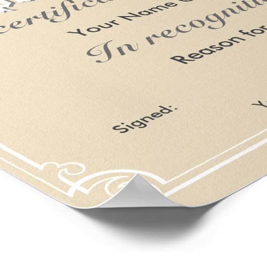 Sonderauszeichnung Poster (Ecke)