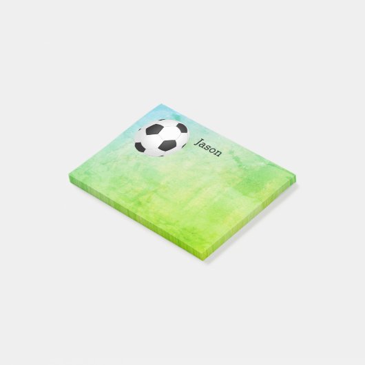 Sonderball Fußball-Post, die Sie zur Personalisier Post-it Klebezettel (angewinkelt)