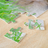 Sonderbare Augen-Border-Collie, die in grass.JPG Puzzle (Seite)