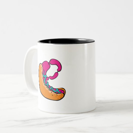 Sonderbare Dackel Zweifarbige Tasse (Vorderseite Links)