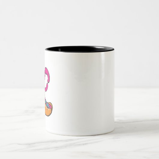 Sonderbare Dackel Zweifarbige Tasse (Mittel)