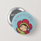 Sonderbare Erfahrung auf dem Internet-Knopf Button (Vorne & Hinten)