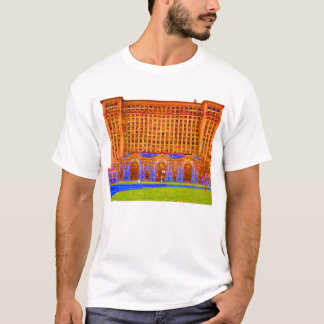 sonderbare Farbe Detroit-Bahnstation T-Shirt