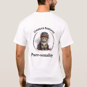 sonderbare Katze in schottischem Tartan | Funny Sa T-Shirt (Rückseite)