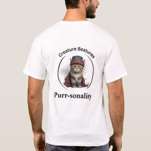 sonderbare Katze in schottischem Tartan Funny Sa T-Shirt