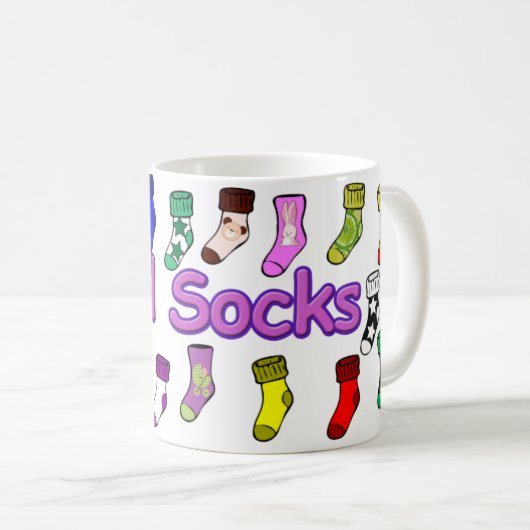 Sonderbare Socken-Tasse Kaffeetasse (VorderseiteRechts)