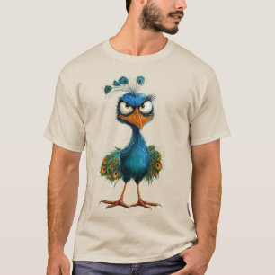 Sonderbarer Pfauen-Vogel T-Shirt
