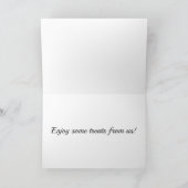 Sonderbarer Regenbogen-Bartdrache Feiertagskarte (Innenseite)