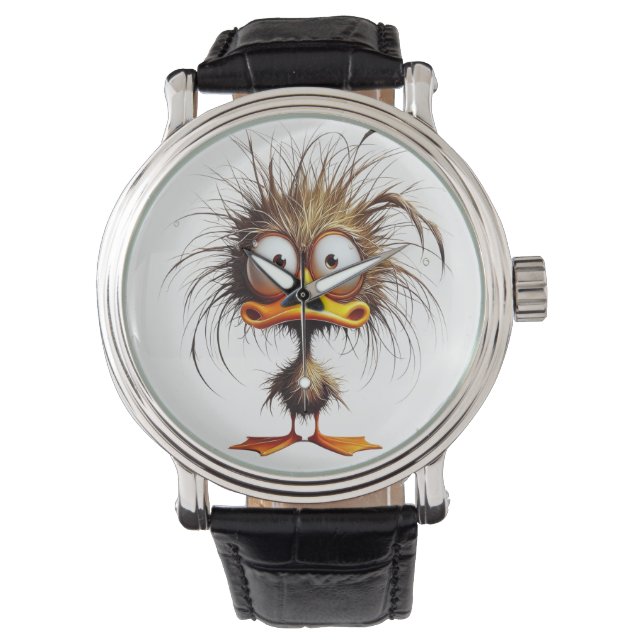 Sonderbarer Vogel Armbanduhr (Vorderseite)