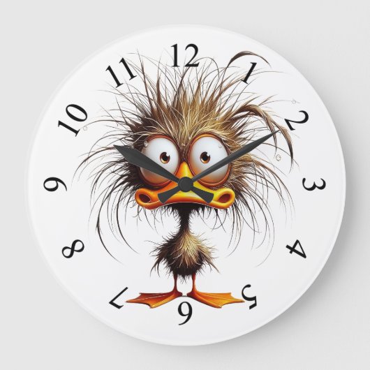 Sonderbarer Vogel Große Wanduhr (Vorderseite)