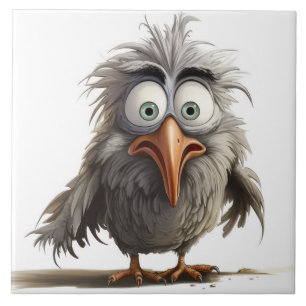 Sonderbarer Vogelhintergrund Fliese