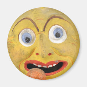 Sonderbares gemaltes schmutziges Gesichts-Vintages Magnet