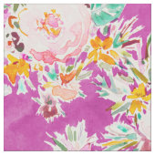 SONDERBARES MATERIAL Rosa mit Blumen Stoff (Nahaufnahme)