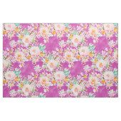 SONDERBARES MATERIAL Rosa mit Blumen Stoff (Fat Quarter (45,7 x 55,9 cm))