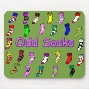 Sonderbares Socken Mousepad Grün