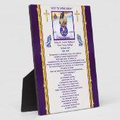 Sonderbestellung, Christlich Plaque mit Karens Ged Fotoplatte (Seite)