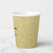 Sonderbestellung. Eleganter Name Gold Glitzer Prin Pappbecher (Links)