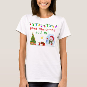 Sonderbestellung Erstes Weihnachten als Tante Shir T-Shirt