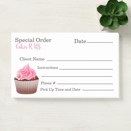 Sonderbestellung für Bäckerei Post-it Klebezettel (Büro)