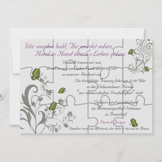 Sonderbestellung "Mock" Puzzle Card-12 Stück (Vorderseite)