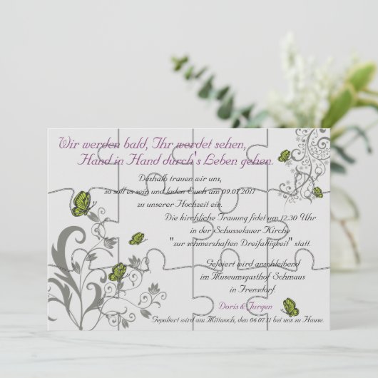 Sonderbestellung "Mock" Puzzle Card-12 Stück (Stehend Vorderseite)