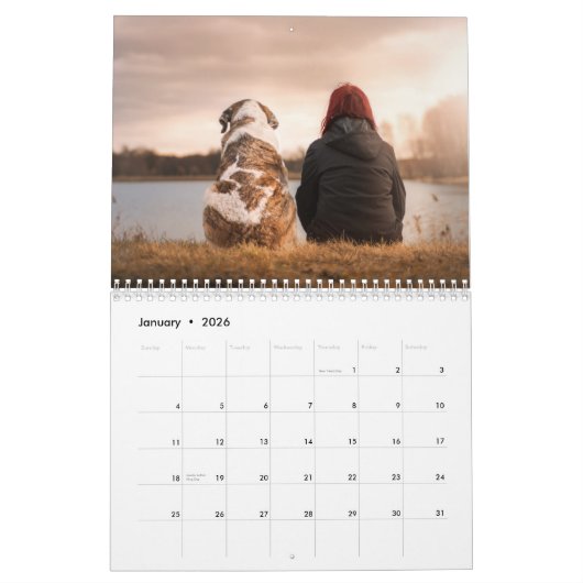Sonderbild für Heimtiere mit Foto mit Jahreszahl Kalender (Jan 2026)