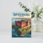 Sønderborg Schloss Dänemark Postkarte (Stehend Vorderseite)