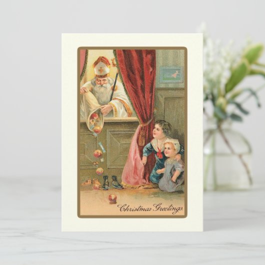 Sonderbotschaft an Child St. Nicholas von Myra Einladung (Stehend Vorderseite)